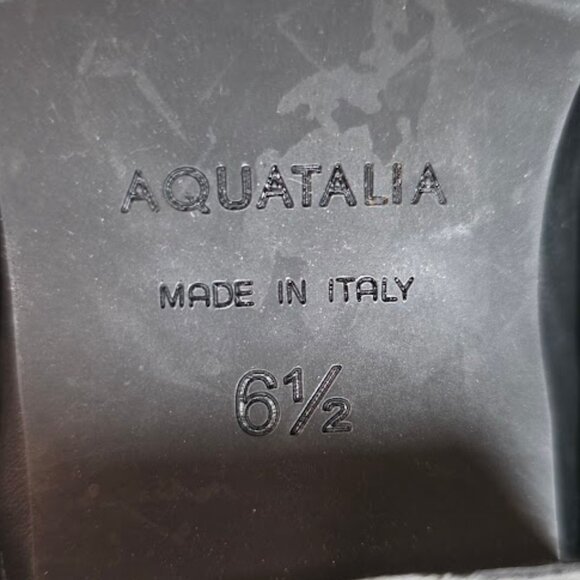 Aquatalia Fantina Weatherproof Bootie, Black Leather Ankle Boots 6.5 - Picture 11 of 12